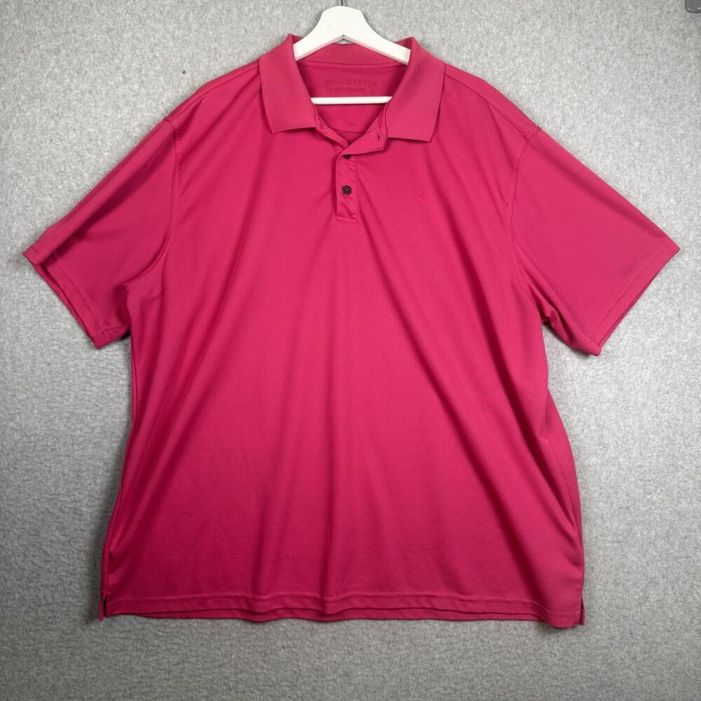 Ariat Men's Size 2XL Pink Short Sleeve Collared Polo Shirt